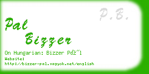 pal bizzer business card